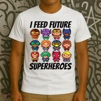 I Feed Future Superheroes School Lunch Lady Squad T-Shirt thumb 3