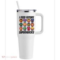 I Feed Future Superheroes School Lunch Lady Squad 40oz Vacuum Insulated Stainless Steel Travel Tumbler thumb 0