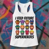 I Feed Future Superheroes School Lunch Lady Squad Women's Tank Top thumb 3