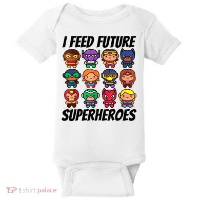 I Feed Future Superheroes School Lunch Lady Squad Baby Bodysuit