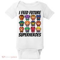 I Feed Future Superheroes School Lunch Lady Squad Baby Bodysuit thumb 0