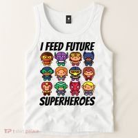 I Feed Future Superheroes School Lunch Lady Squad Tank Top thumb 2