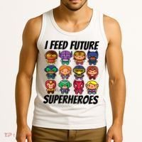 I Feed Future Superheroes School Lunch Lady Squad Tank Top thumb 3
