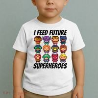 I Feed Future Superheroes School Lunch Lady Squad Toddler T-Shirt thumb 2