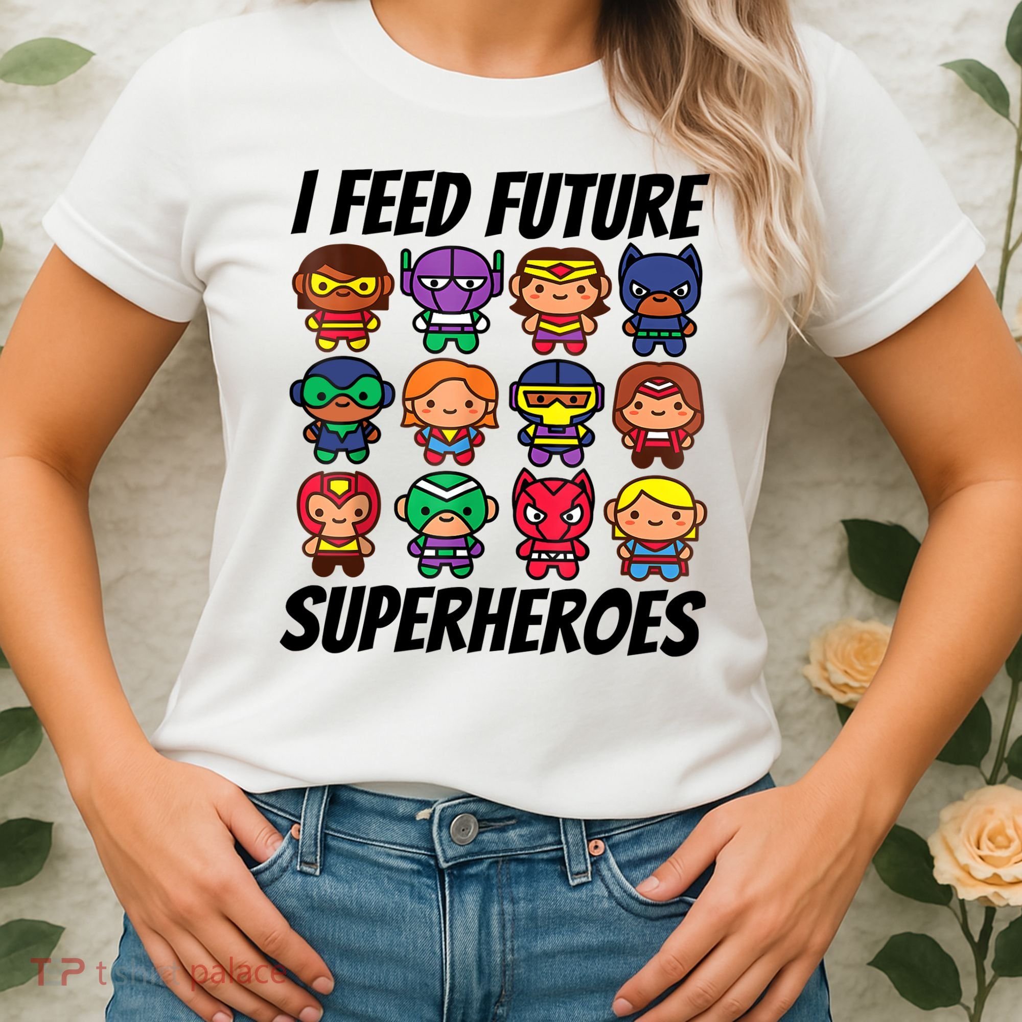 I Feed Future Superheroes School Lunch Lady Squad Women's T-Shirt