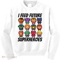 I Feed Future Superheroes School Lunch Lady Squad Kids Sweatshirt thumb 0