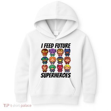 I Feed Future Superheroes School Lunch Lady Squad Kids Hoodie