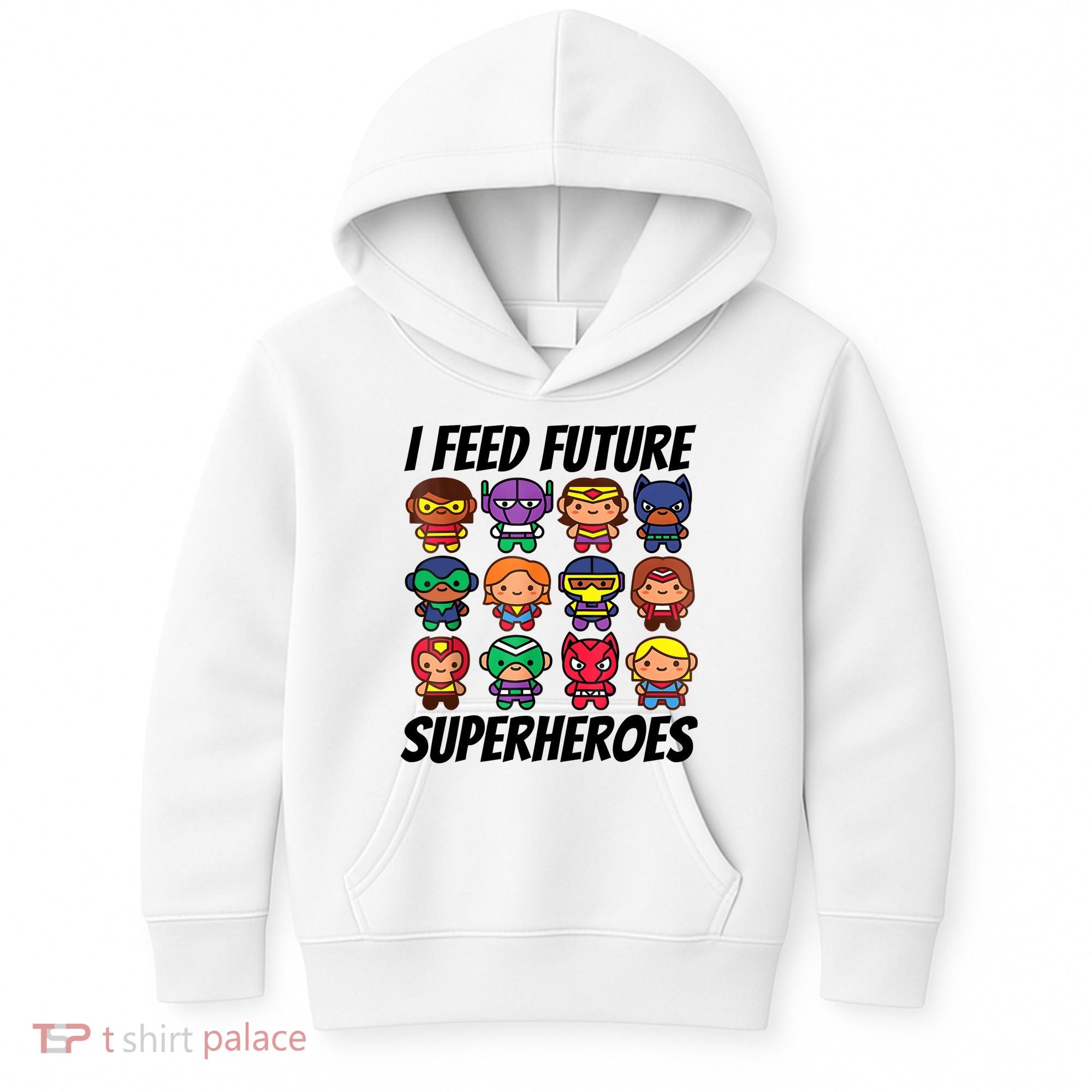 I Feed Future Superheroes School Lunch Lady Squad Kids Hoodie
