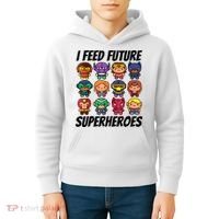 I Feed Future Superheroes School Lunch Lady Squad Kids Hoodie thumb 4