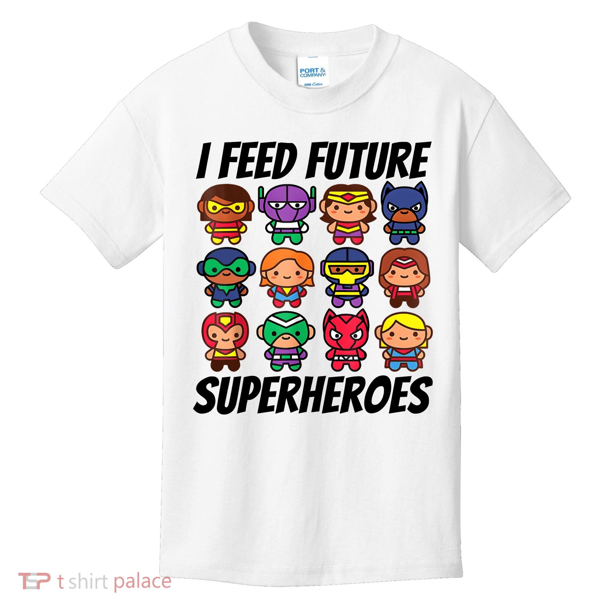 I Feed Future Superheroes School Lunch Lady Squad Kids T-Shirt