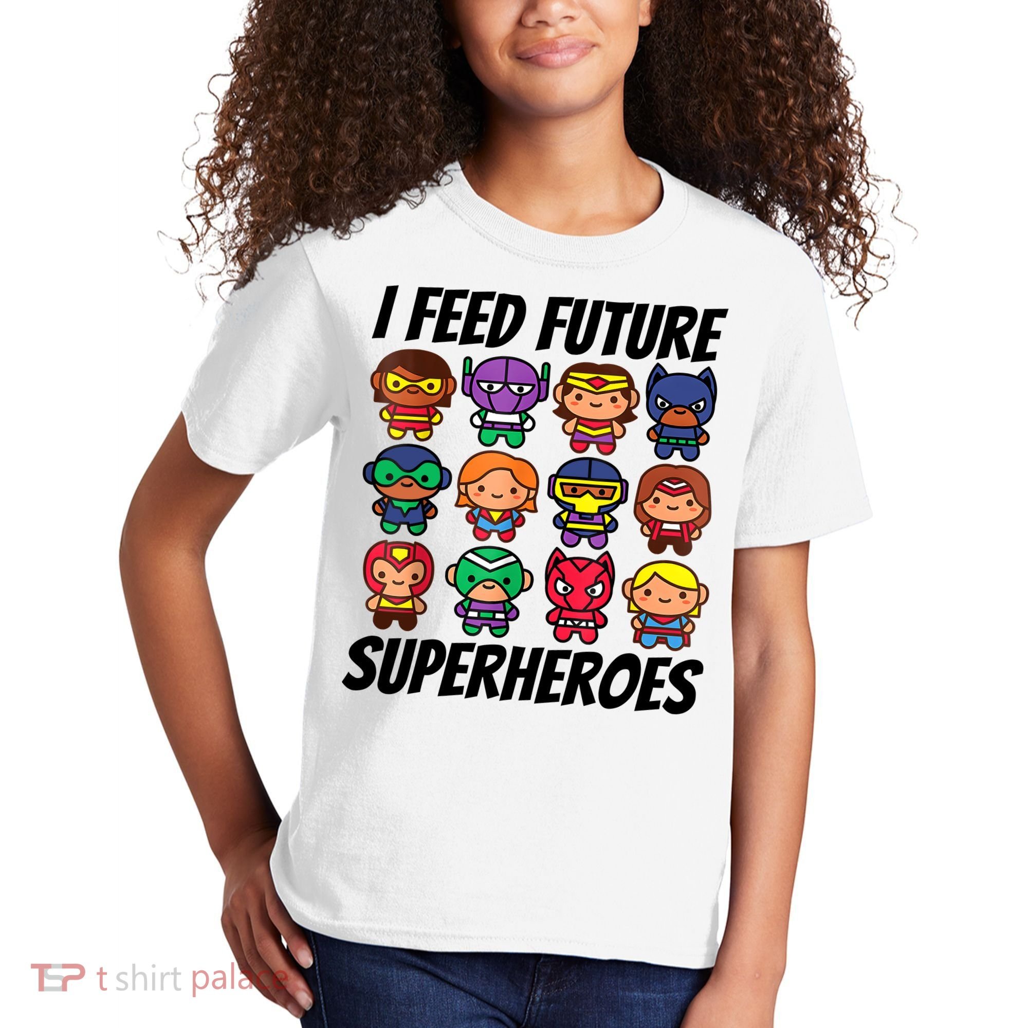 I Feed Future Superheroes School Lunch Lady Squad Kids T-Shirt