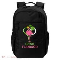 Irish Flamingo Funny St Patricks Day Backpack thumb 0
