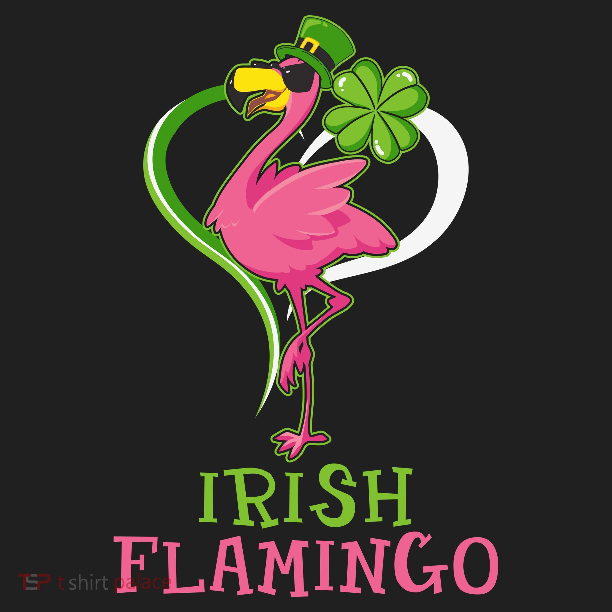 Irish Flamingo Funny St Patricks Day Beanie