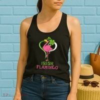 Irish Flamingo Funny St Patricks Day Women's Tank Top thumb 2