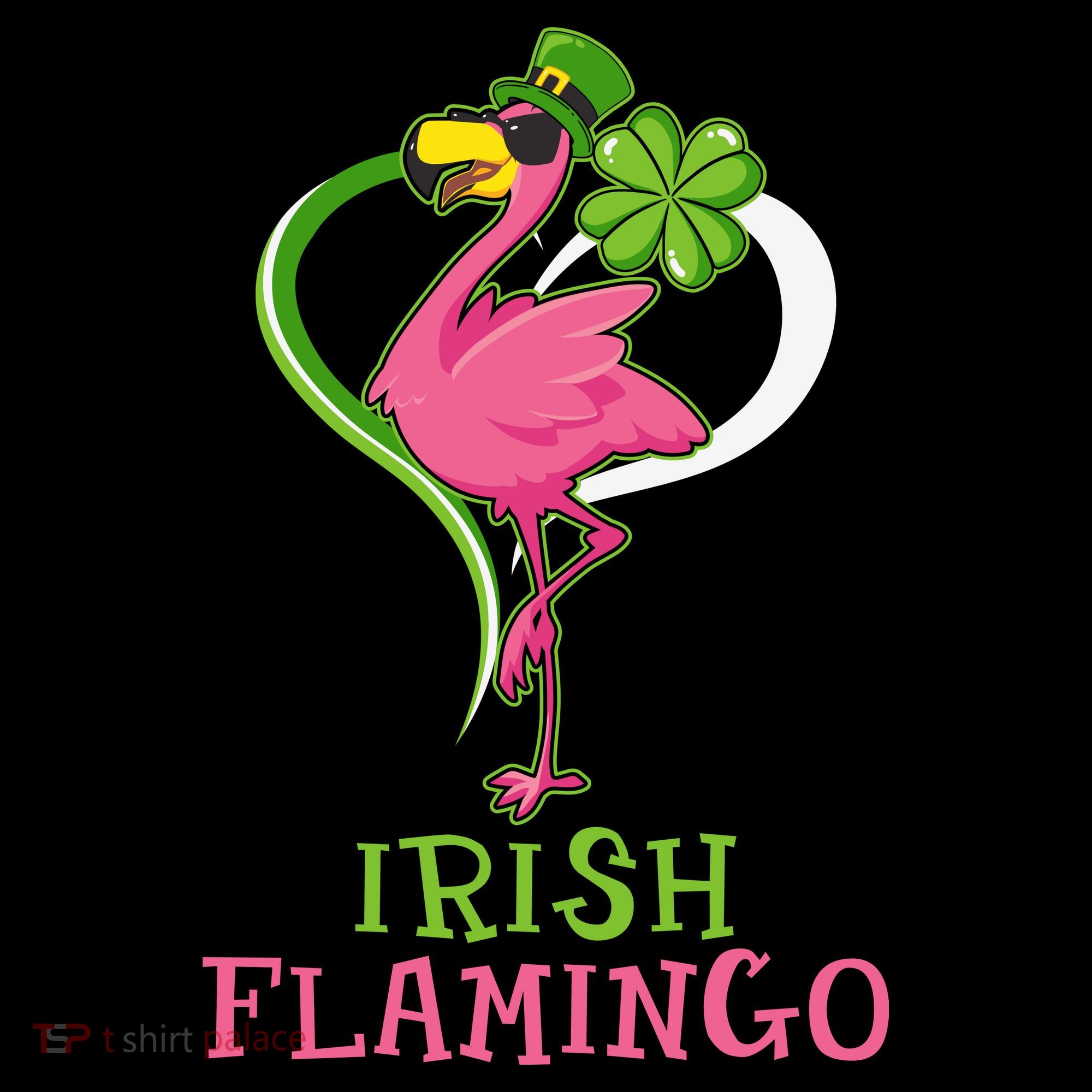 Irish Flamingo Funny St Patricks Day Women's Tank Top