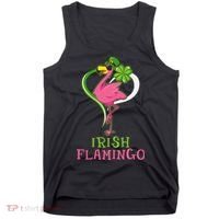Irish Flamingo Funny St Patricks Day Tank Top thumb 0