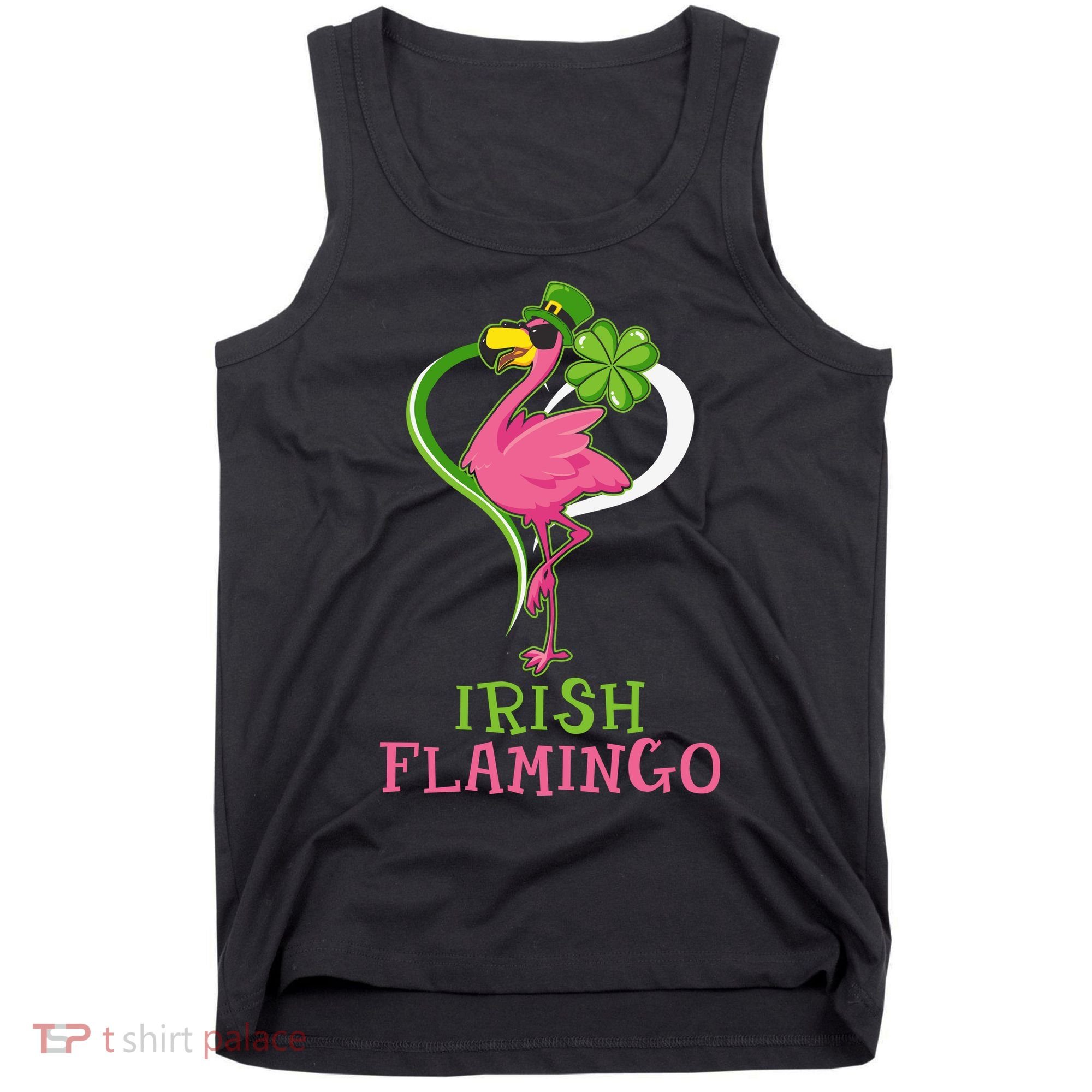 Irish Flamingo Funny St Patricks Day Tank Top