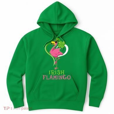 Irish Flamingo Funny St Patricks Day Hoodie