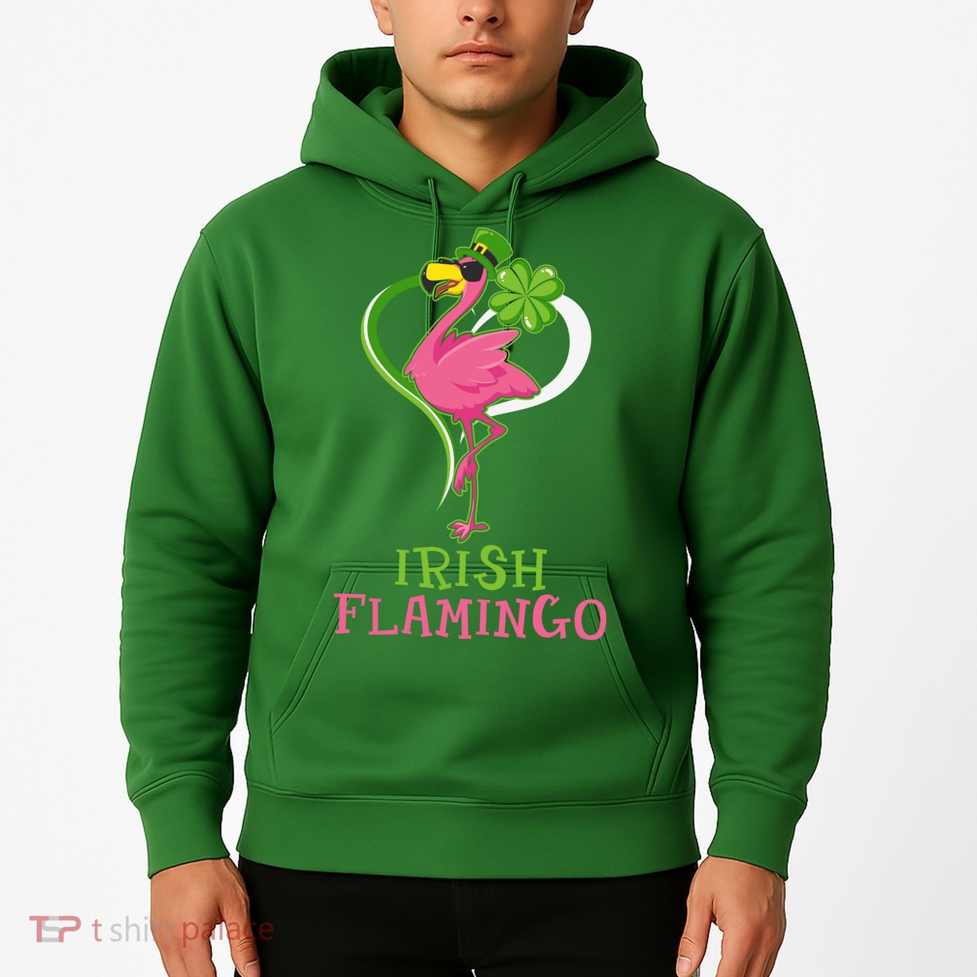 Irish Flamingo Funny St Patricks Day Hoodie