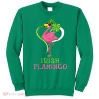 Irish Flamingo Funny St Patricks Day Sweatshirt thumb 0