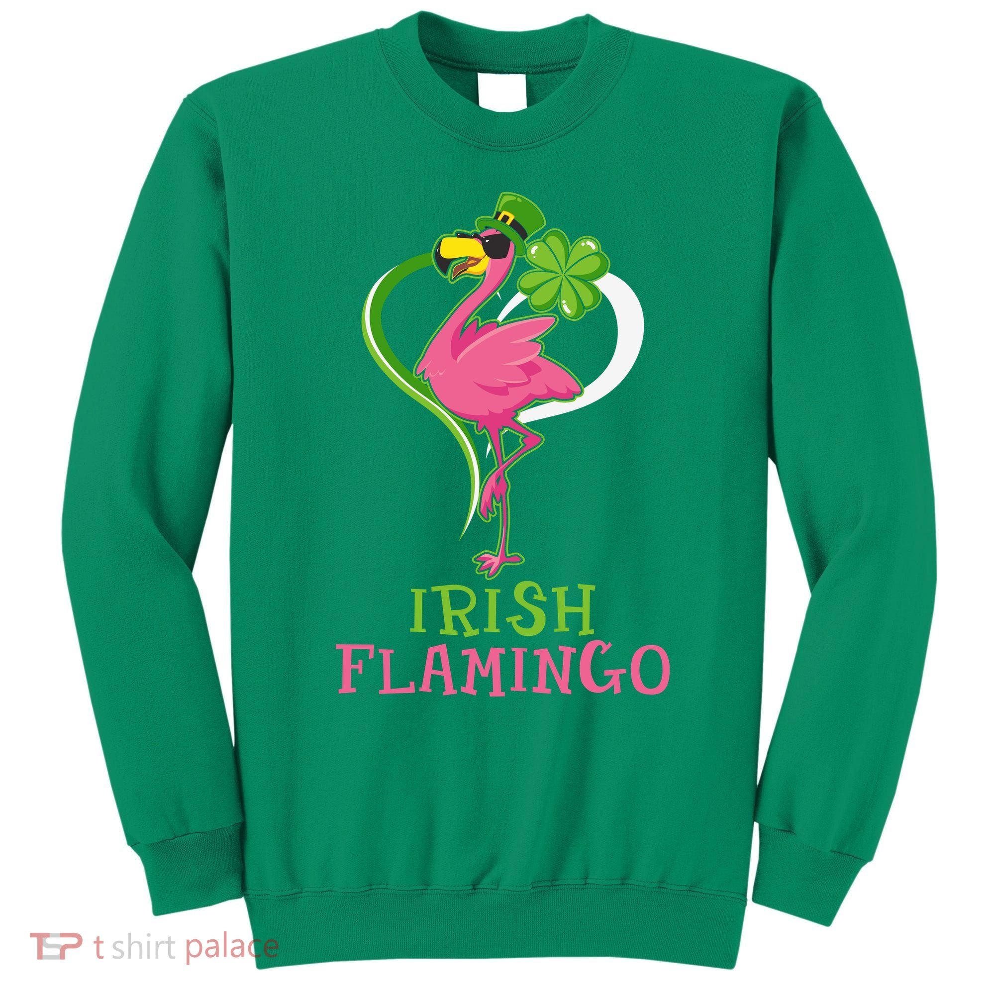 Irish Flamingo Funny St Patricks Day Sweatshirt
