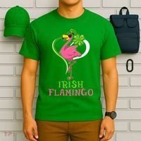 Irish Flamingo Funny St Patricks Day T-Shirt thumb 6