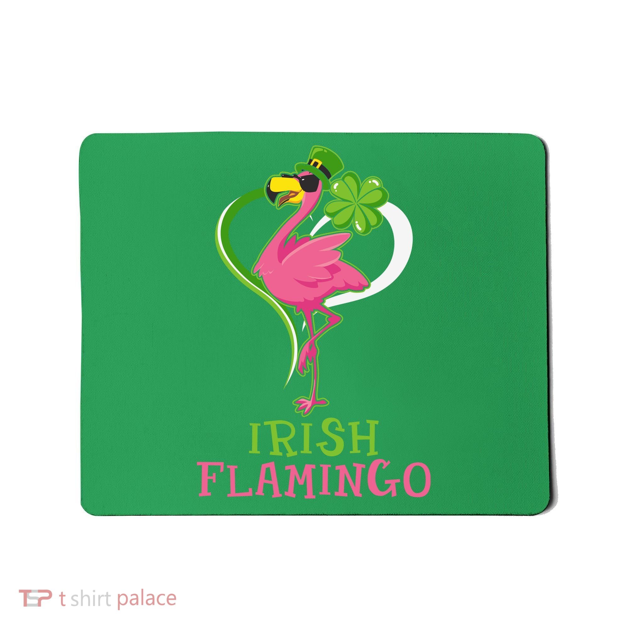 Irish Flamingo Funny St Patricks Day Mousepad