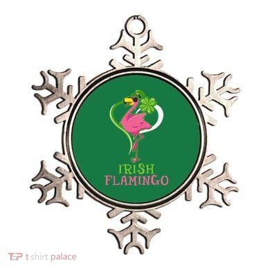Irish Flamingo Funny St Patricks Day Ornament