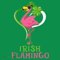 Irish Flamingo Funny St Patricks Day Ornament thumb 1