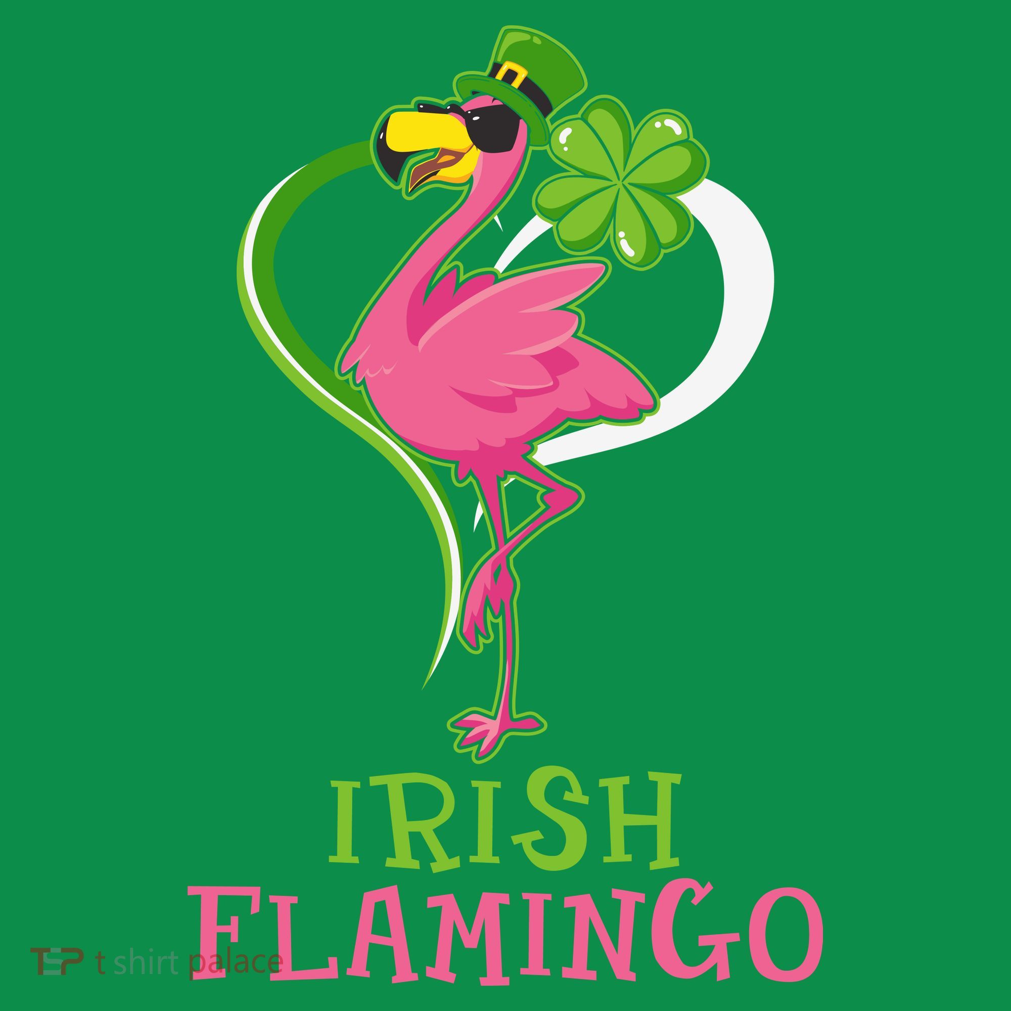 Irish Flamingo Funny St Patricks Day Toddler Hoodie