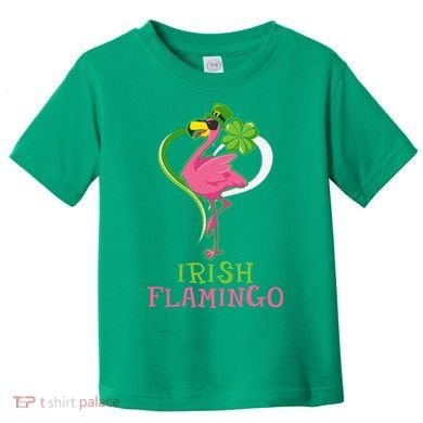 Irish Flamingo Funny St Patricks Day Toddler T-Shirt