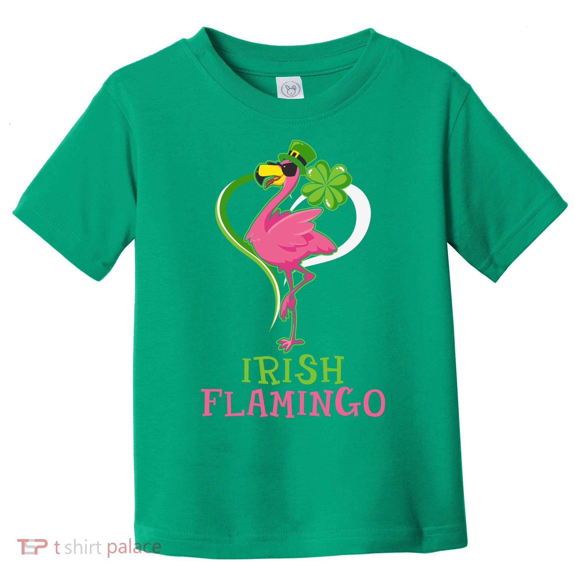 Irish Flamingo Funny St Patricks Day Toddler T-Shirt