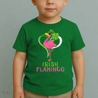 Irish Flamingo Funny St Patricks Day Toddler T-Shirt thumb 2