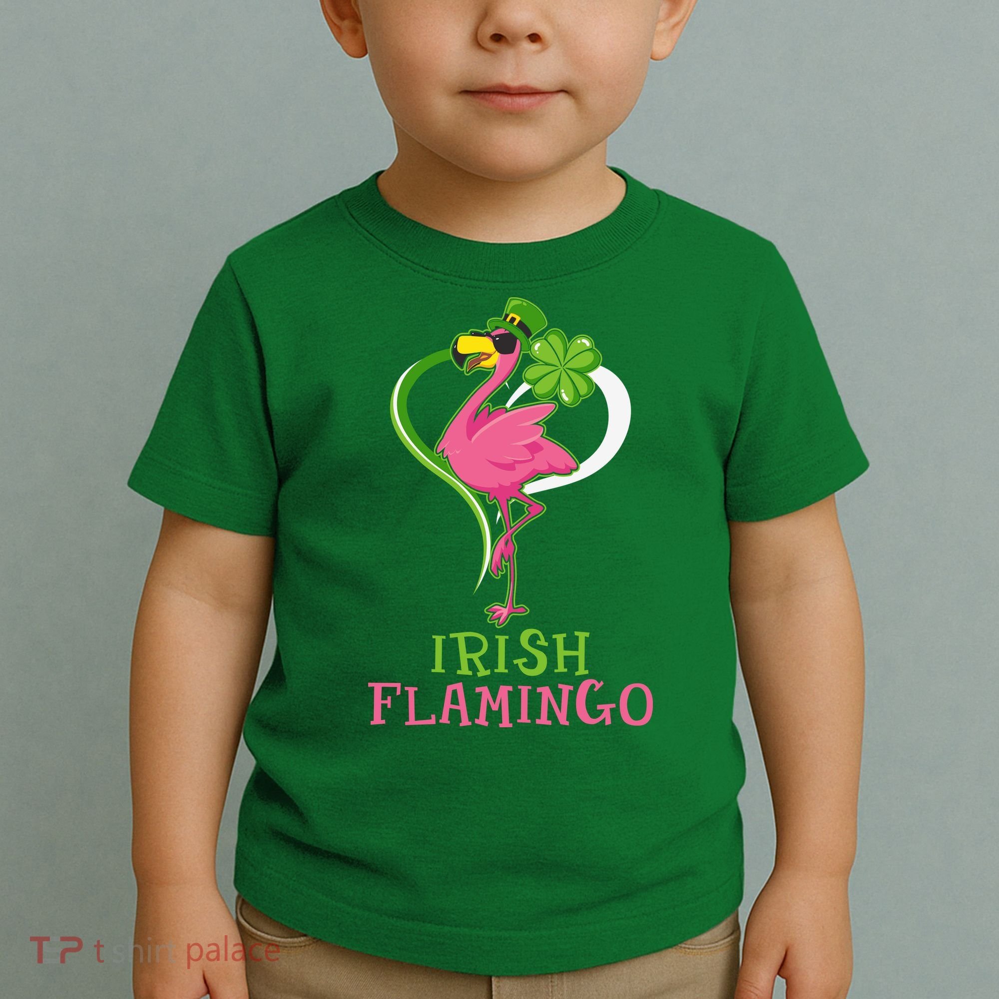 Irish Flamingo Funny St Patricks Day Toddler T-Shirt