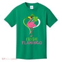 Irish Flamingo Funny St Patricks Day Kids T-Shirt thumb 0