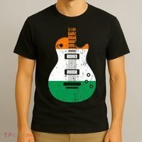 Ireland Flag Guitar Vintage Musician T-Shirt thumb 3