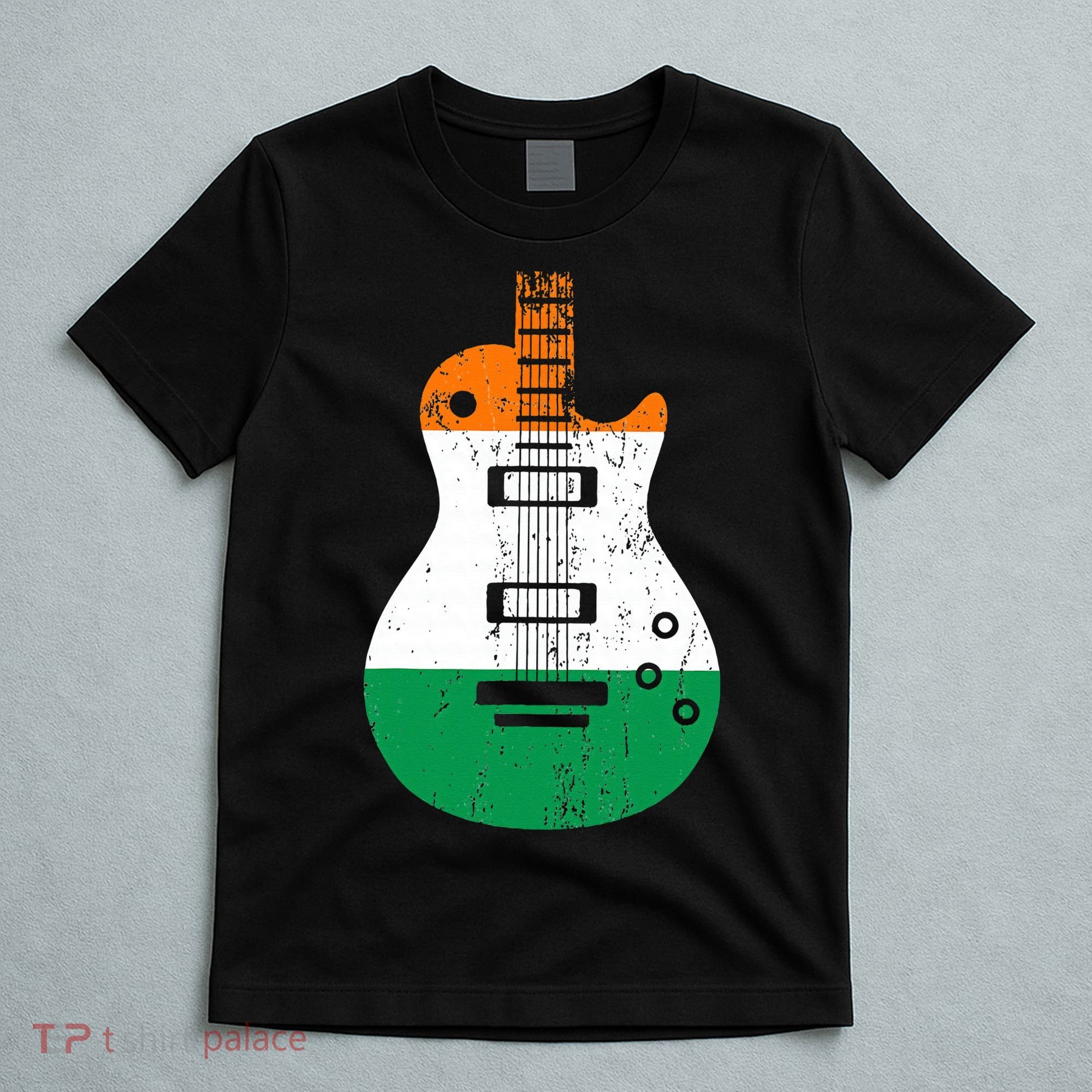 Ireland Flag Guitar Vintage Musician T-Shirt