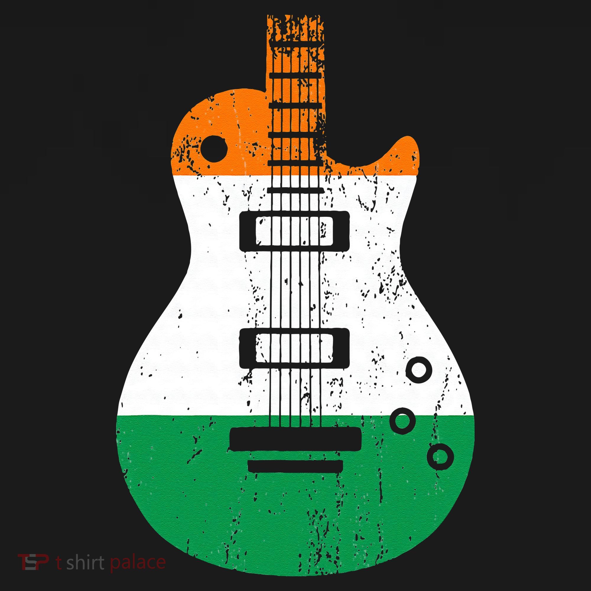 Ireland Flag Guitar Vintage Musician T-Shirt