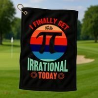 I Finally Get To Be Irrational Today Pie Day 3.14 Golf Towel thumb 1