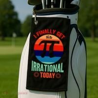 I Finally Get To Be Irrational Today Pie Day 3.14 Golf Towel thumb 2