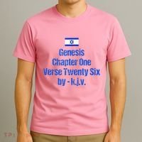 Israel Flag G.E.N.E.S.I.S Chapter One Verse Twenty Six T-Shirt thumb 3