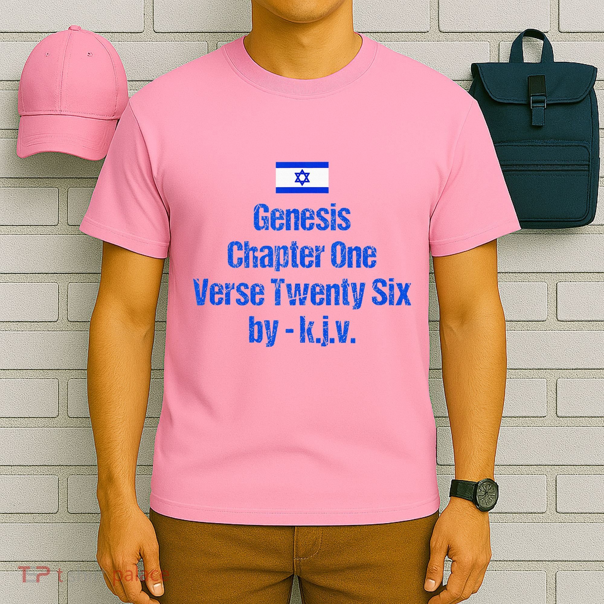 Israel Flag G.E.N.E.S.I.S Chapter One Verse Twenty Six T-Shirt