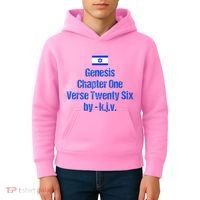 Israel Flag G.E.N.E.S.I.S Chapter One Verse Twenty Six Kids Hoodie thumb 4
