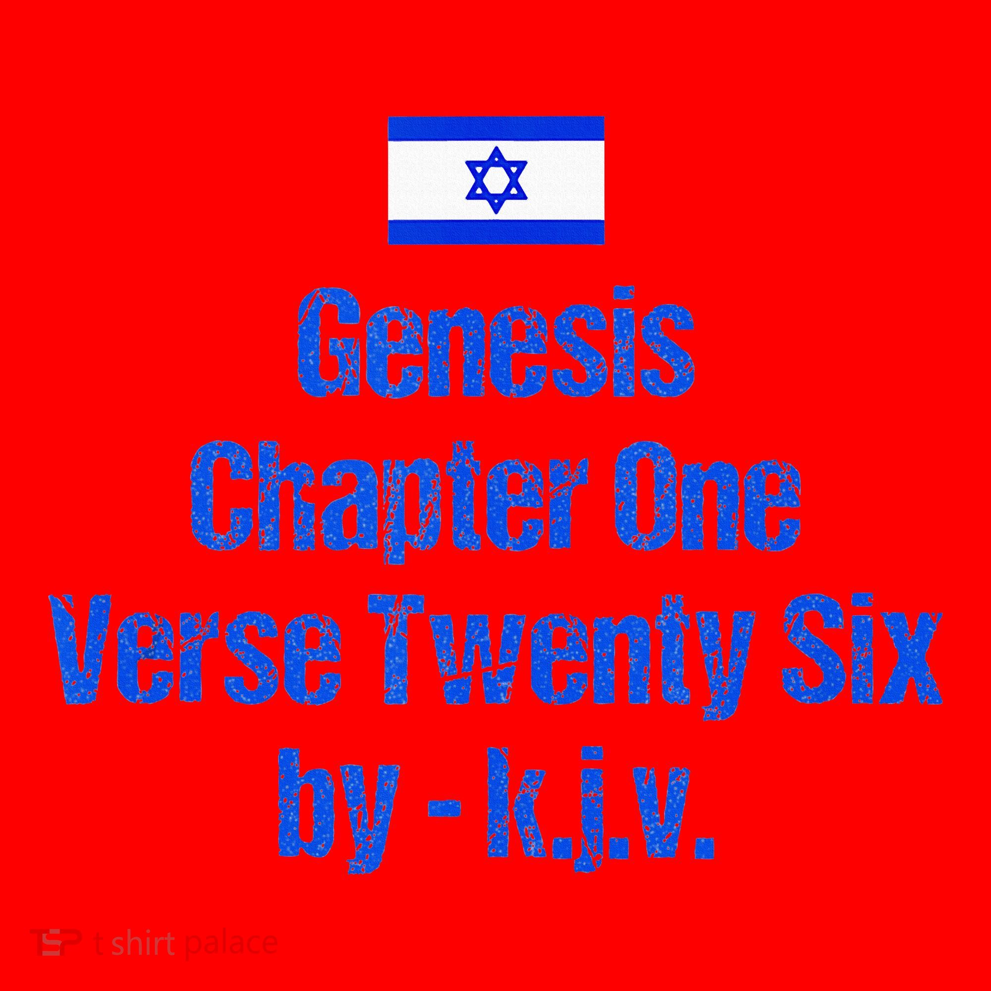 Israel Flag G.E.N.E.S.I.S Chapter One Verse Twenty Six Santa Hat