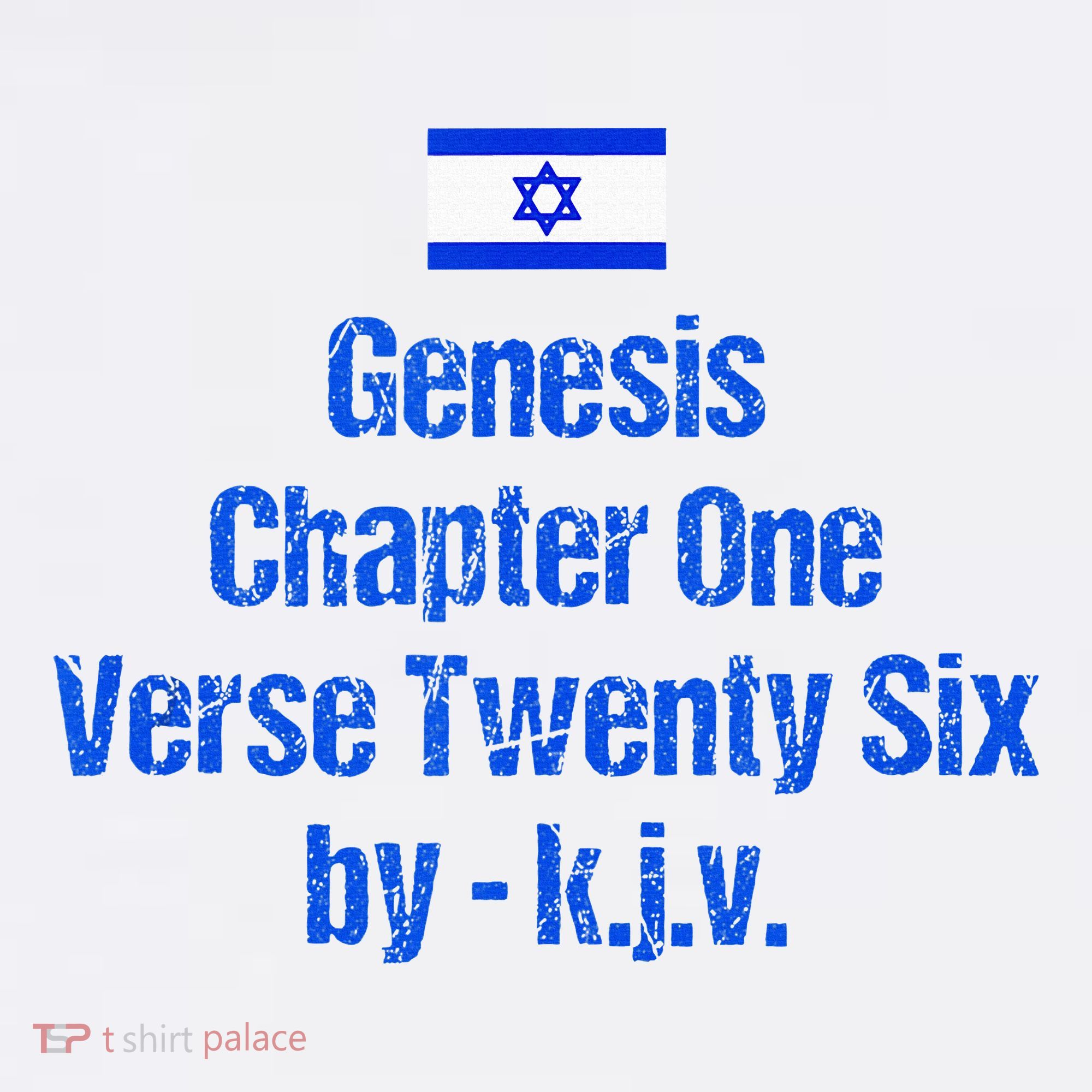 Israel Flag G.E.N.E.S.I.S Chapter One Verse Twenty Six Apron