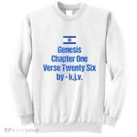 Israel Flag G.E.N.E.S.I.S Chapter One Verse Twenty Six Sweatshirt thumb 0