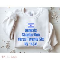 Israel Flag G.E.N.E.S.I.S Chapter One Verse Twenty Six Sweatshirt thumb 2