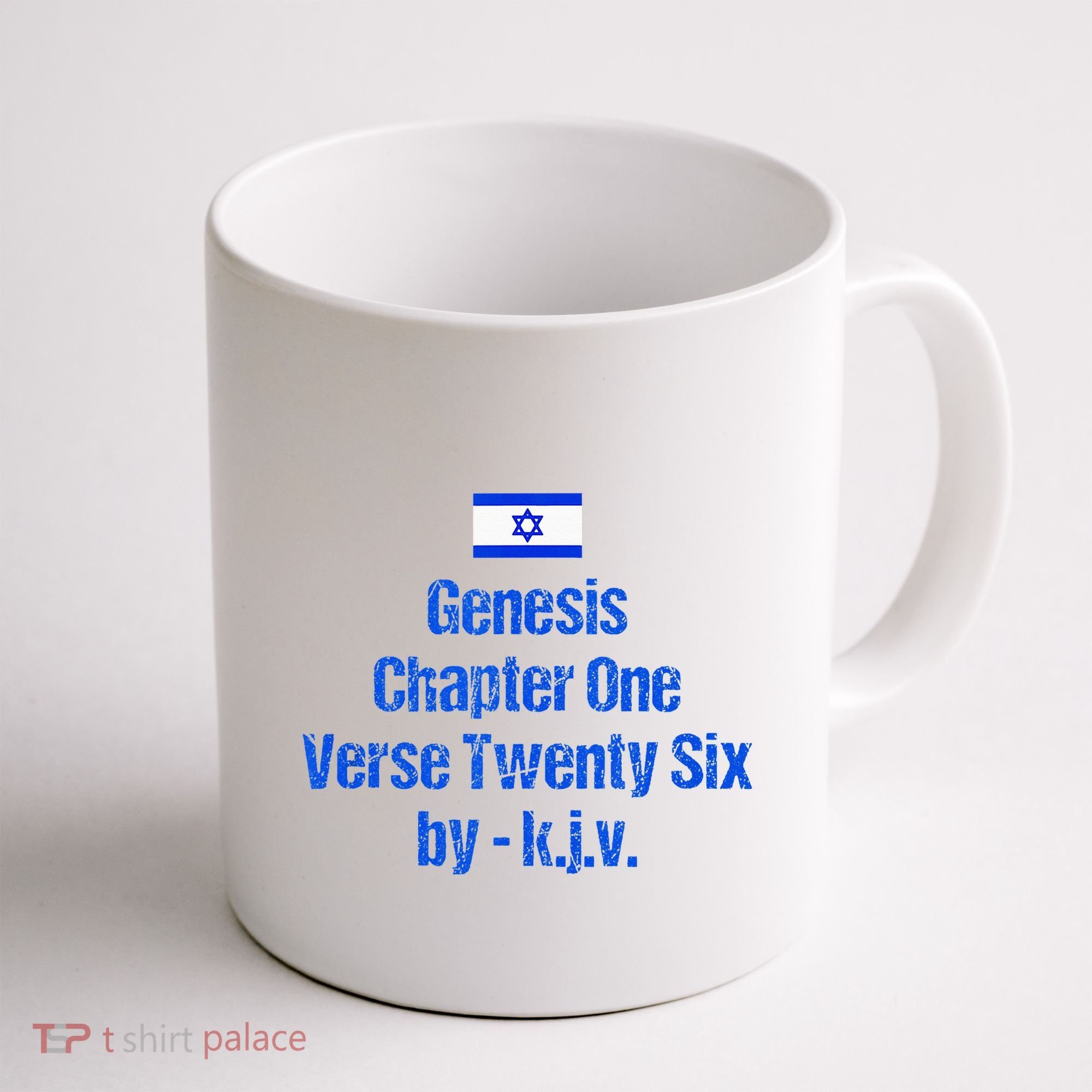 Israel Flag G.E.N.E.S.I.S Chapter One Verse Twenty Six Coffee Mug