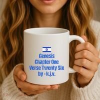 Israel Flag G.E.N.E.S.I.S Chapter One Verse Twenty Six Coffee Mug thumb 3
