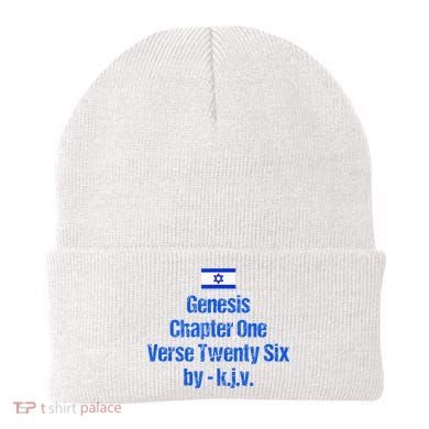 Israel Flag G.E.N.E.S.I.S Chapter One Verse Twenty Six Beanie